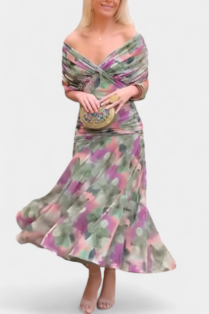 Jessica | Womens Off Shoulder Elegant Evening Dress