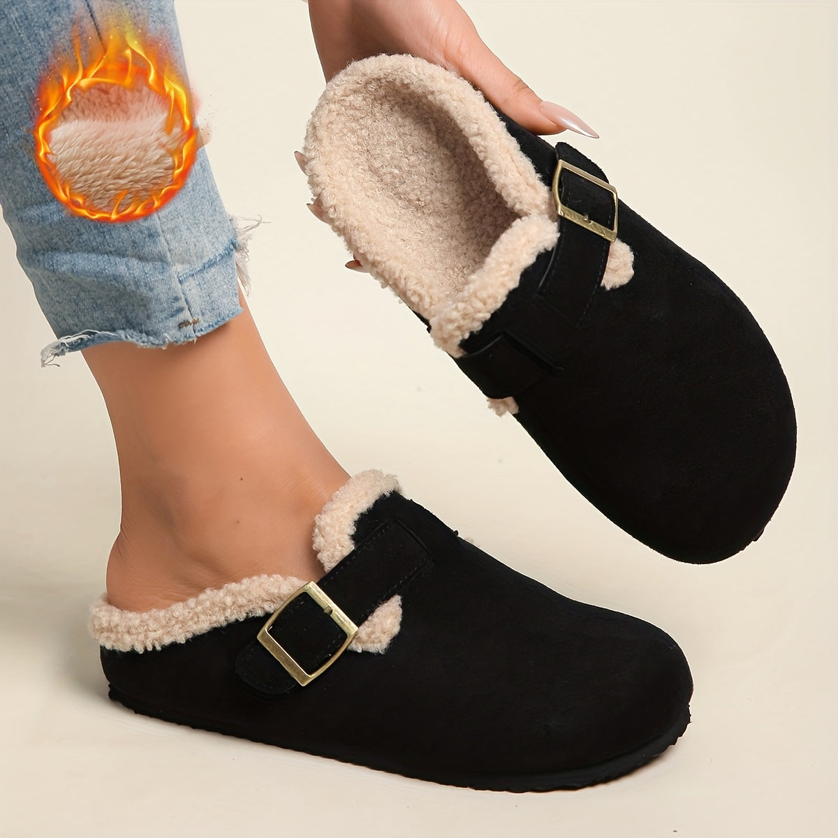 Lily™ | Wool-Lined Chunky Winter Slippers