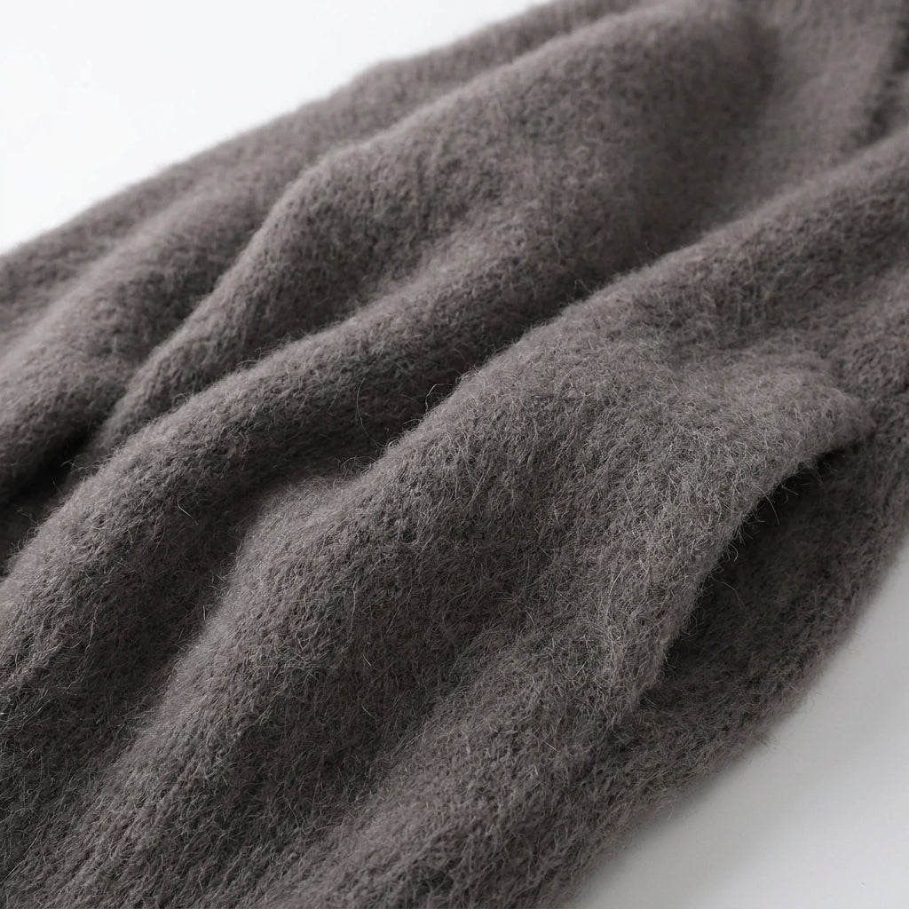 Luna Fashion House | Long Open Wool Cardigan - Women's Soft Knit Sweater