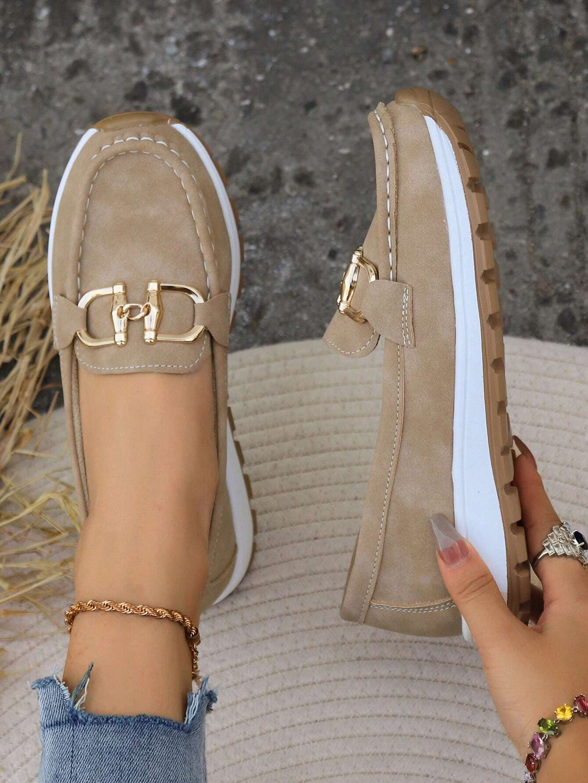 Blanca | Platform Loafers with Metallic Hardware for Women
