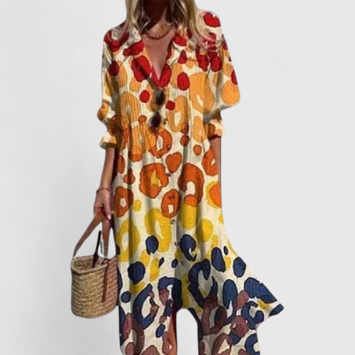 Millie | Women’s Floral Button Front Midi Dress