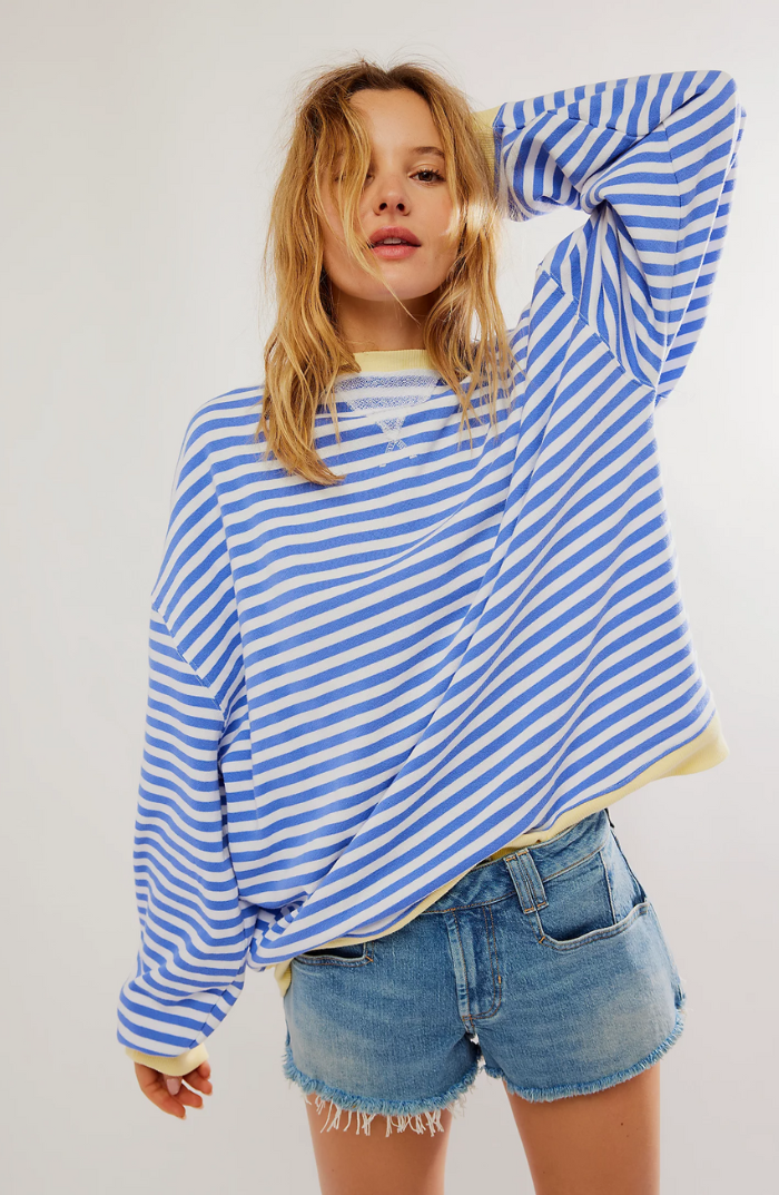Olivia | Women Spring Striped Crewneck Sweater
