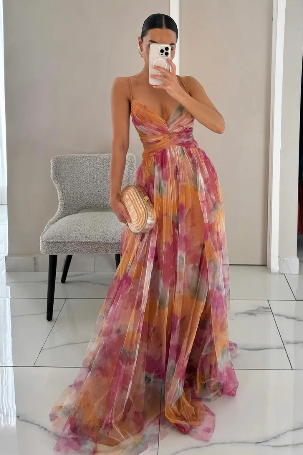 Jenna | Women Elegant Pleated Maxi Dress