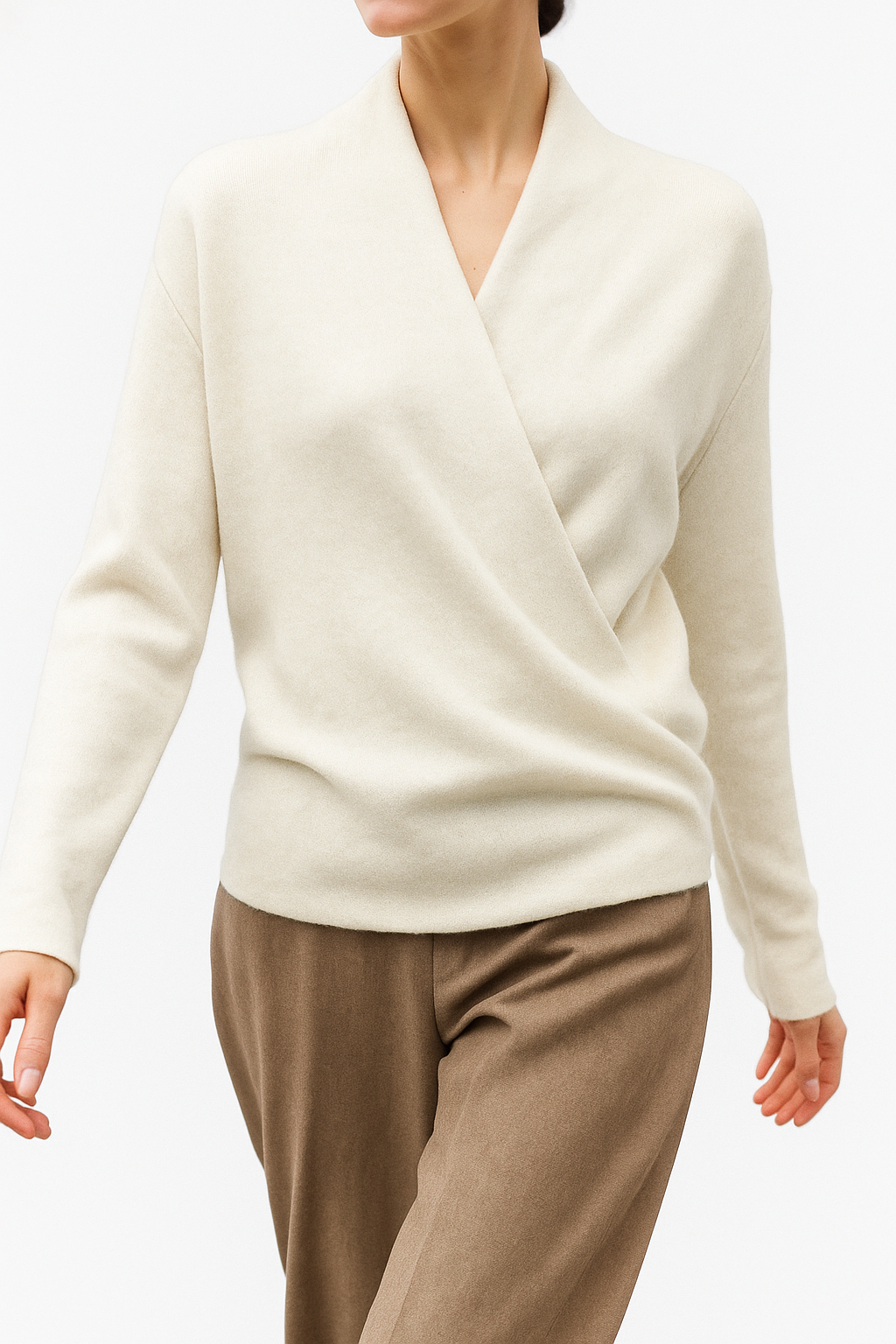 Elizabeth | Women’s Winter Wrap V Neck Knit Sweater