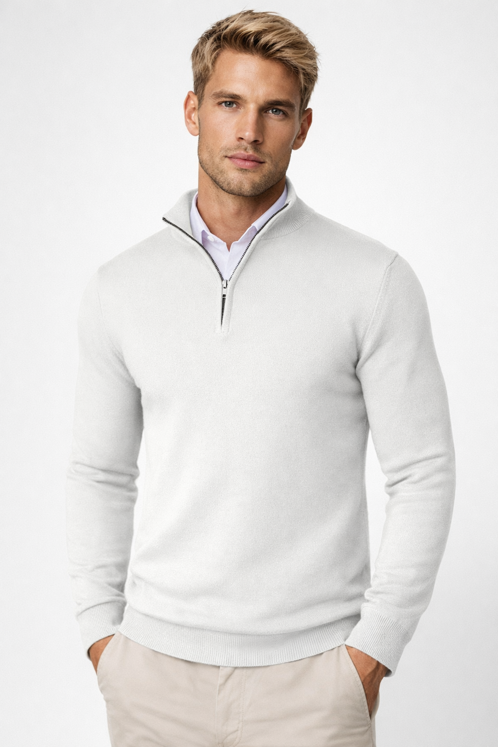 Christopher | Men Half Zip High Neck Sweater