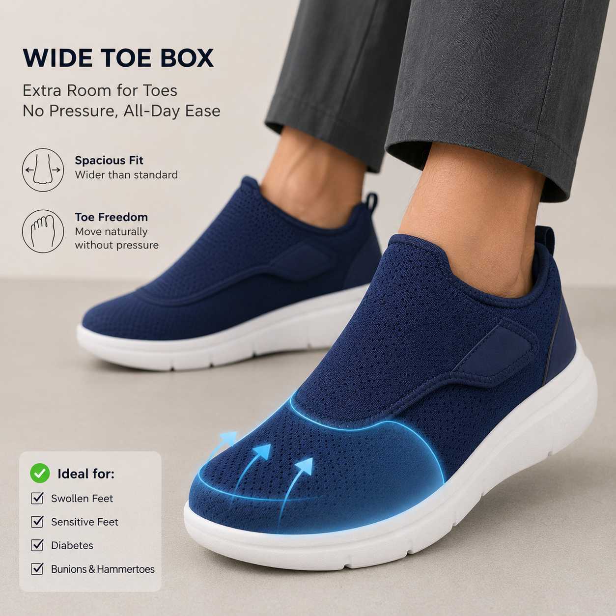 Rowan | Diabetic Orthopedic Walking Shoes