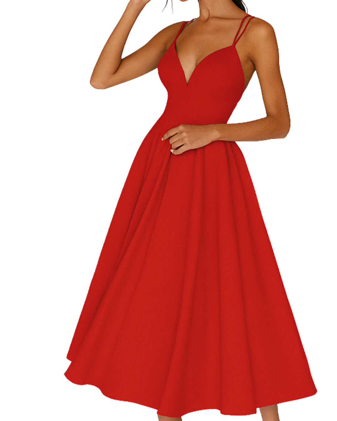 Katie | Women Wedding Guest Strappy Midi Dress