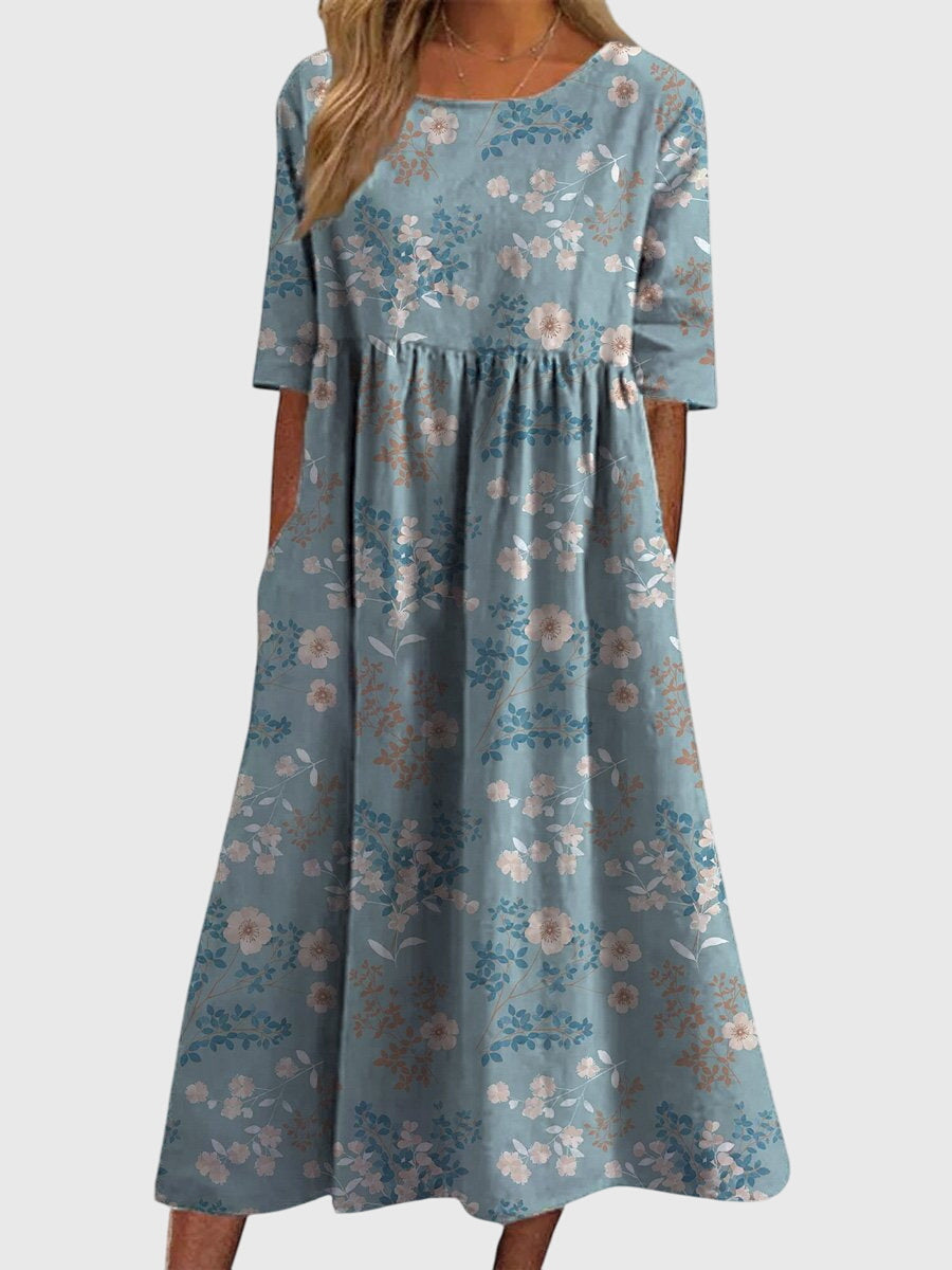 Ruby | Womens Vintage Floral Midi Dress