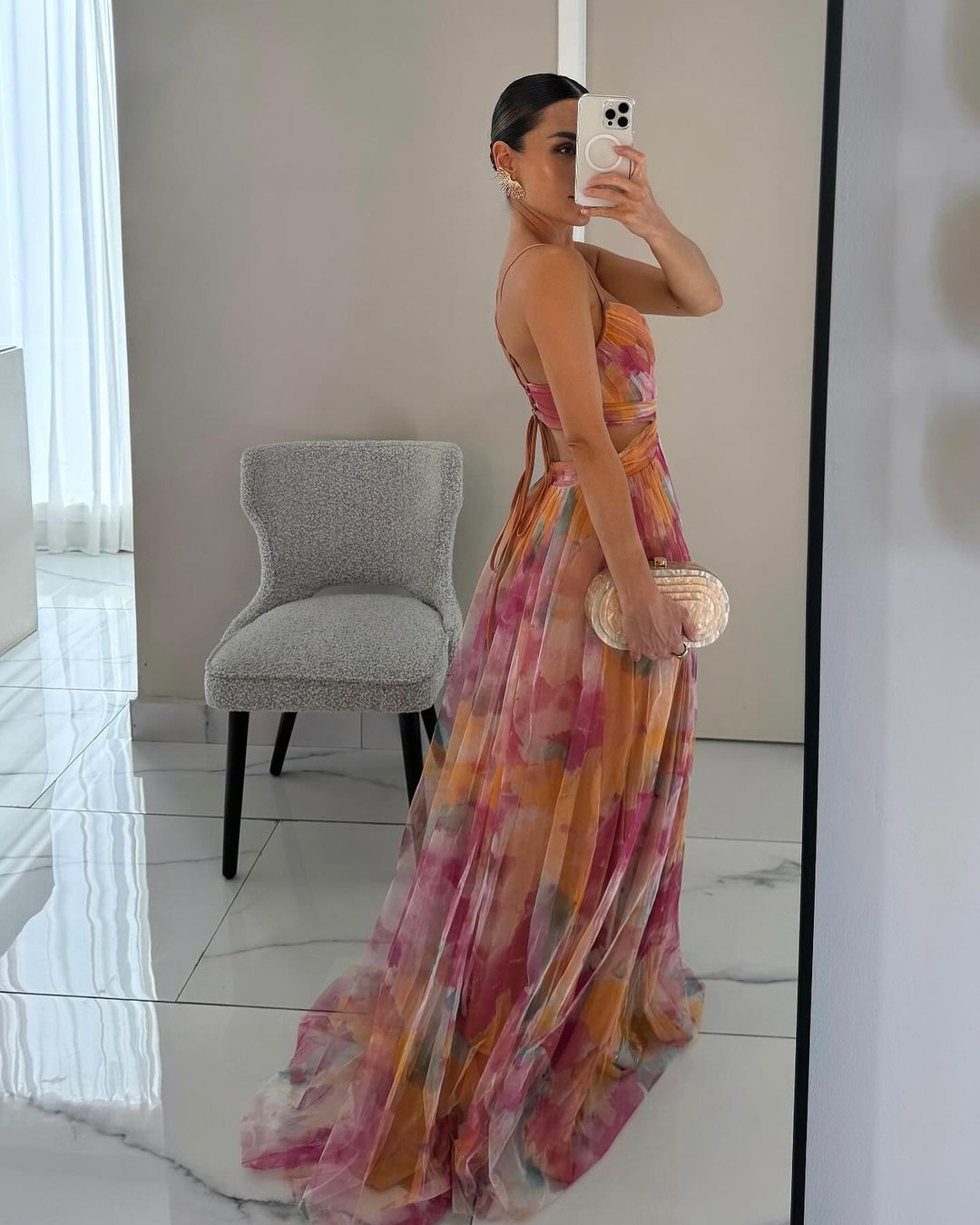 Alice | Women’s Printed Spaghetti Strap Maxi Dress