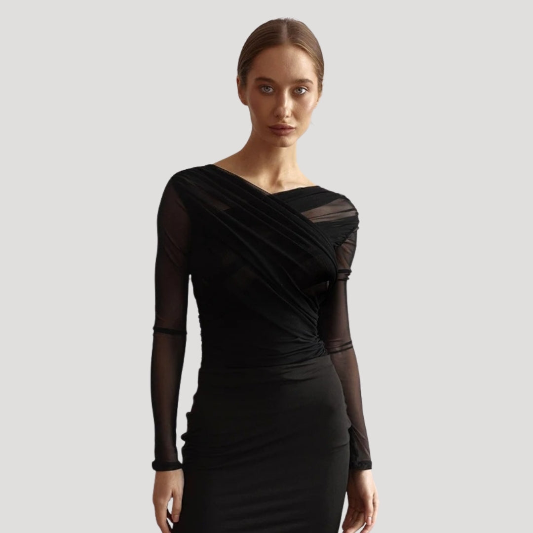 Paige | Women’s Spring Sheer Wrap Long-Sleeve Top