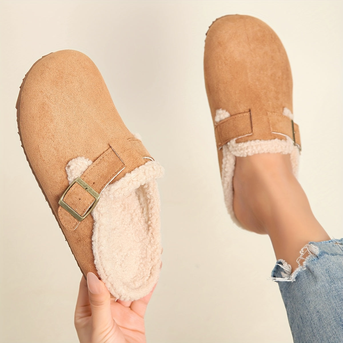 Lily™ | Wool-Lined Chunky Winter Slippers