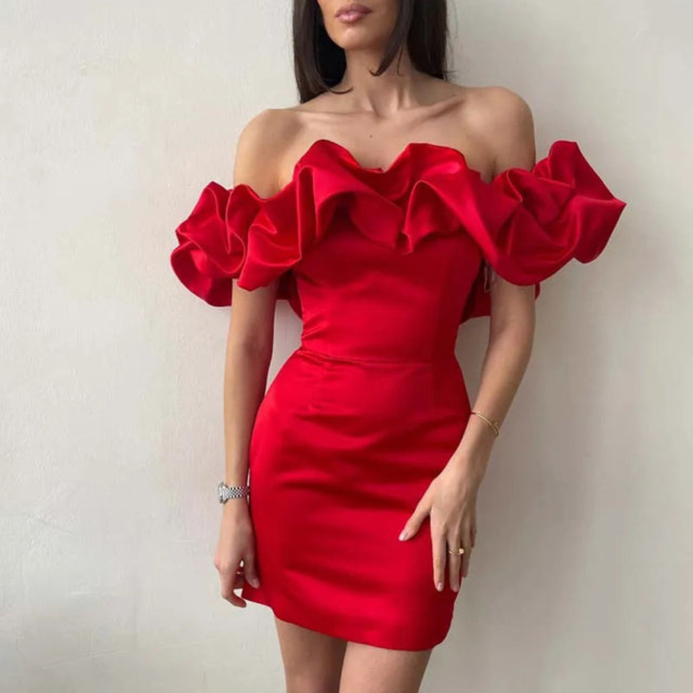 Lily | Women’s Wedding Guest Ruffle Mini Dress