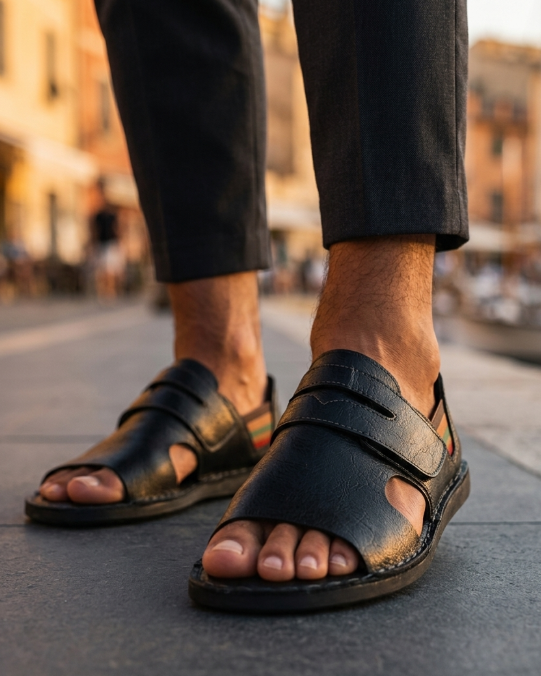 Noah | Men's Orthopedic Leather Sandals