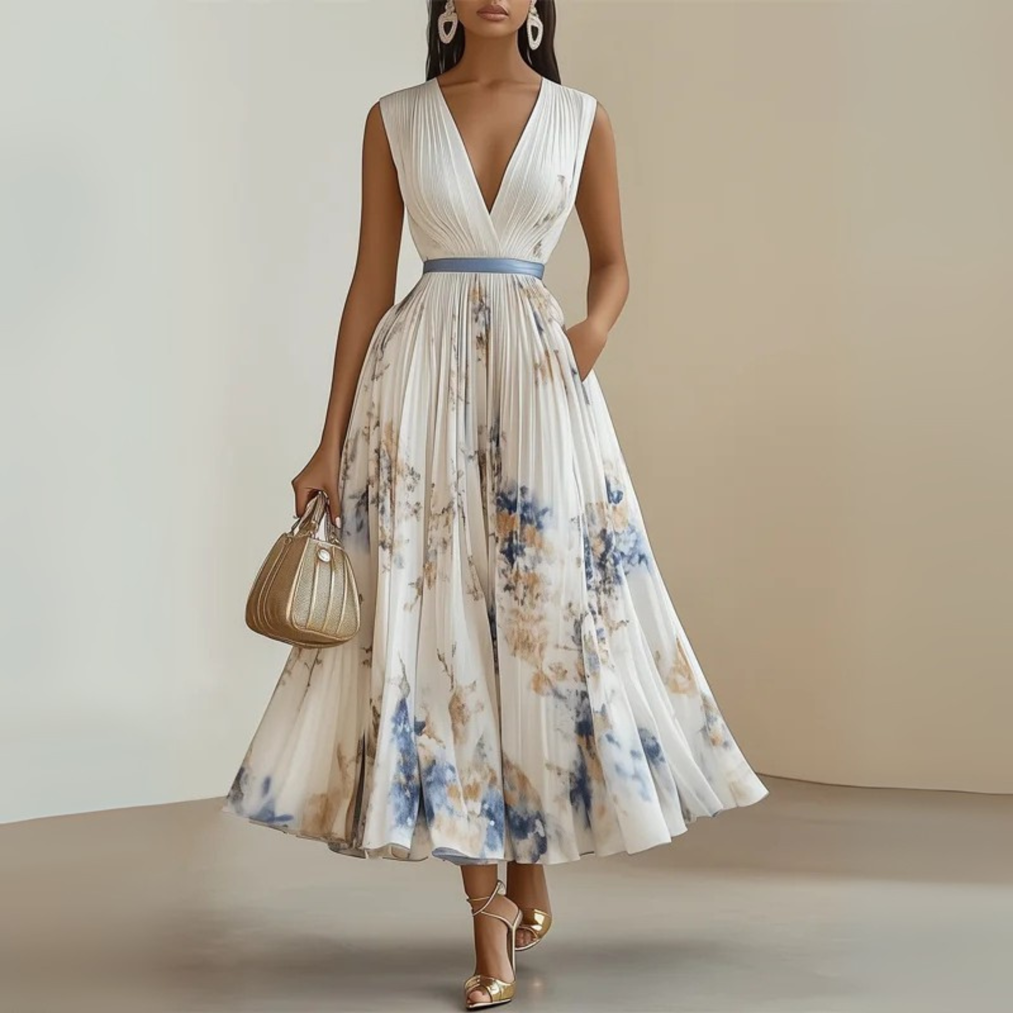 Jasmine | Women’s Flowy Sleeveless Summer Maxi Dress