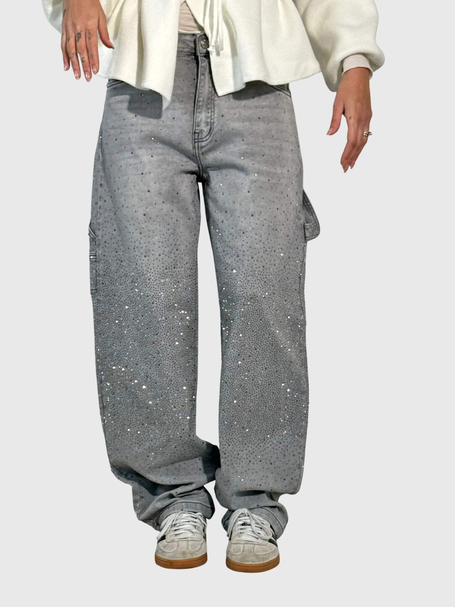 Clara | Women’s Sparkle Diamond Denim Pants