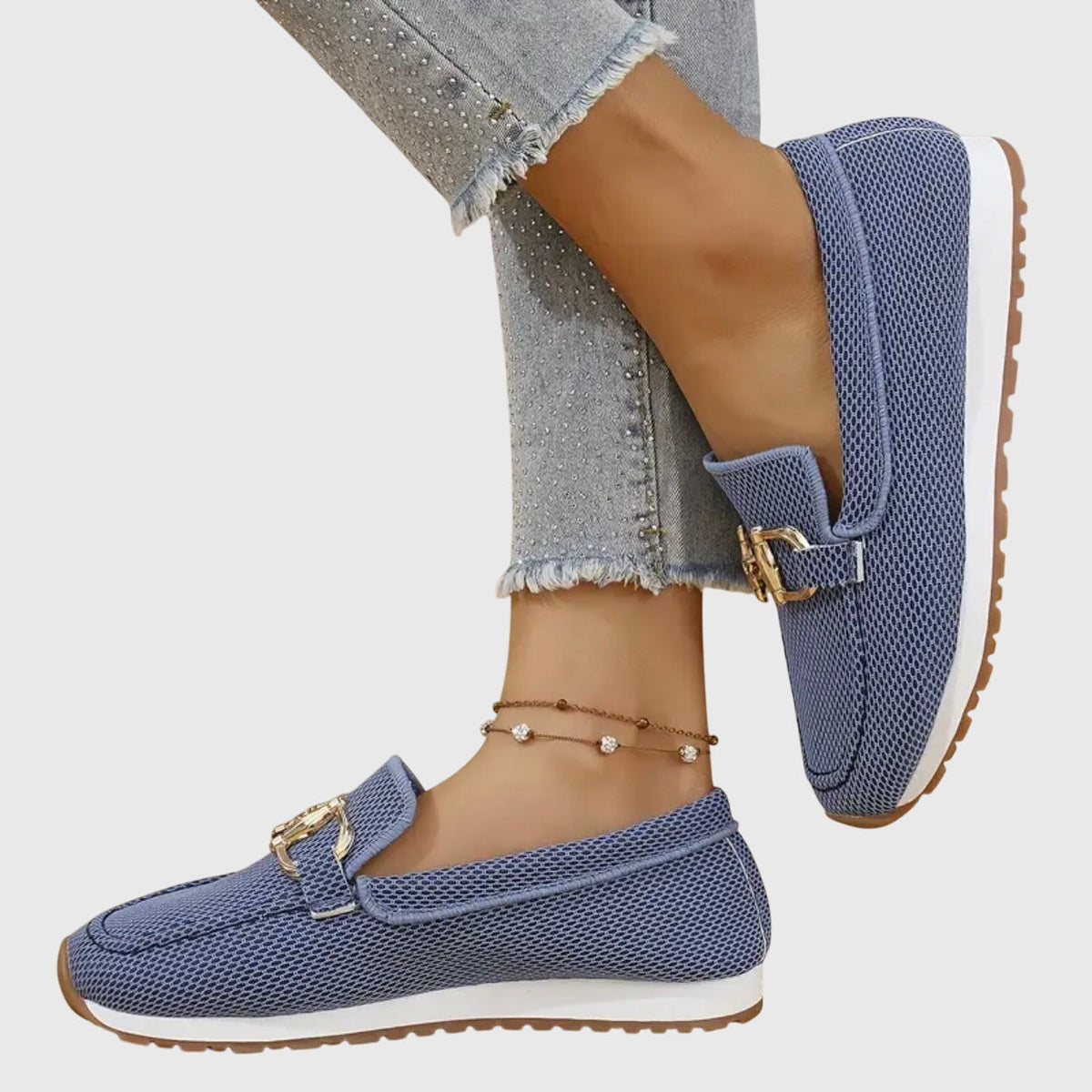Agusta | Woven Loafers with Metal Hardware for Women