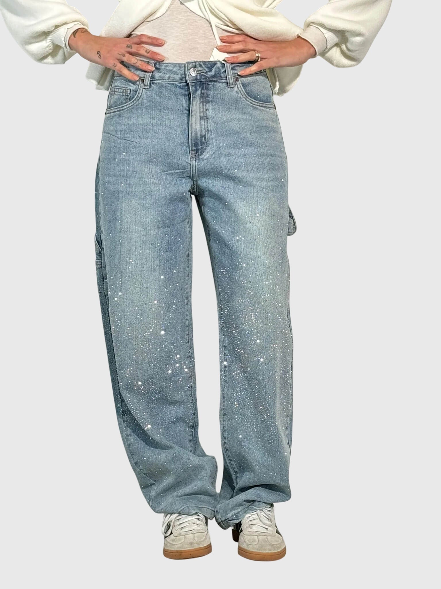 Clara | Women’s Sparkle Diamond Denim Pants