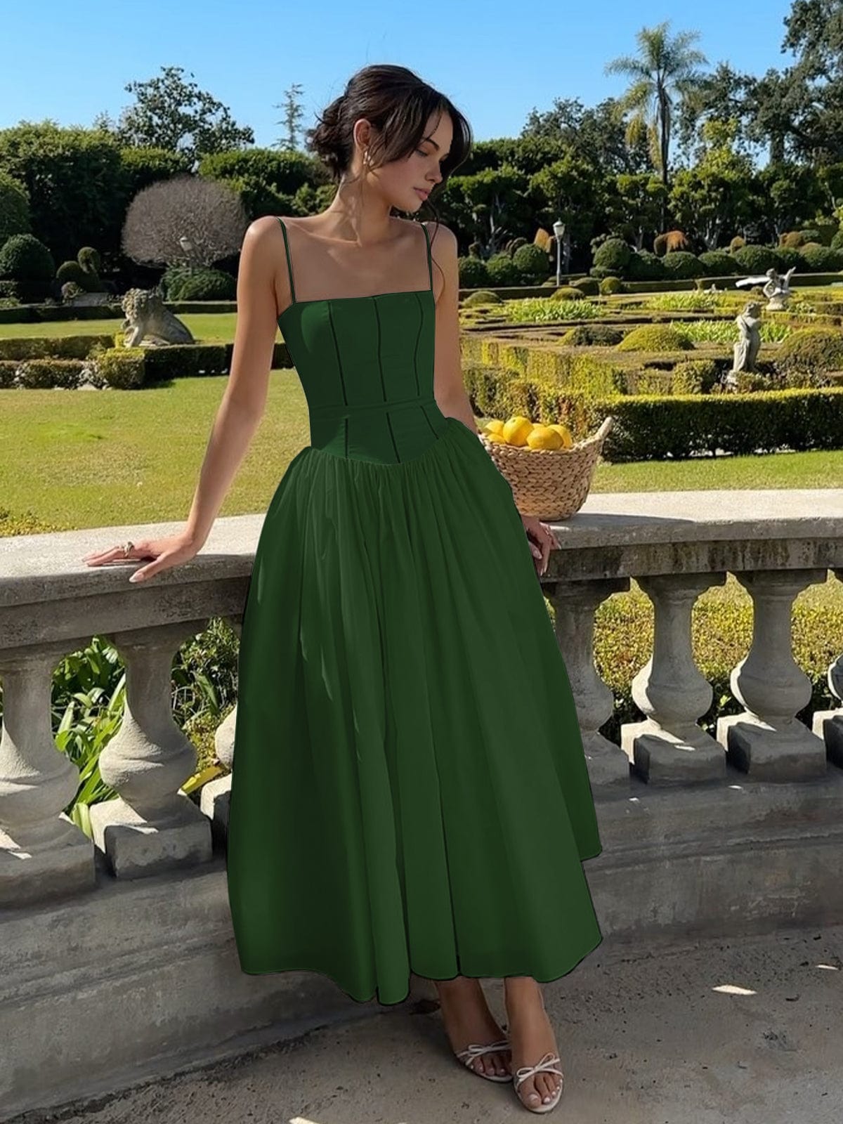 Heidi | Women’s Wedding Guest Elegant Corset Midi Dress