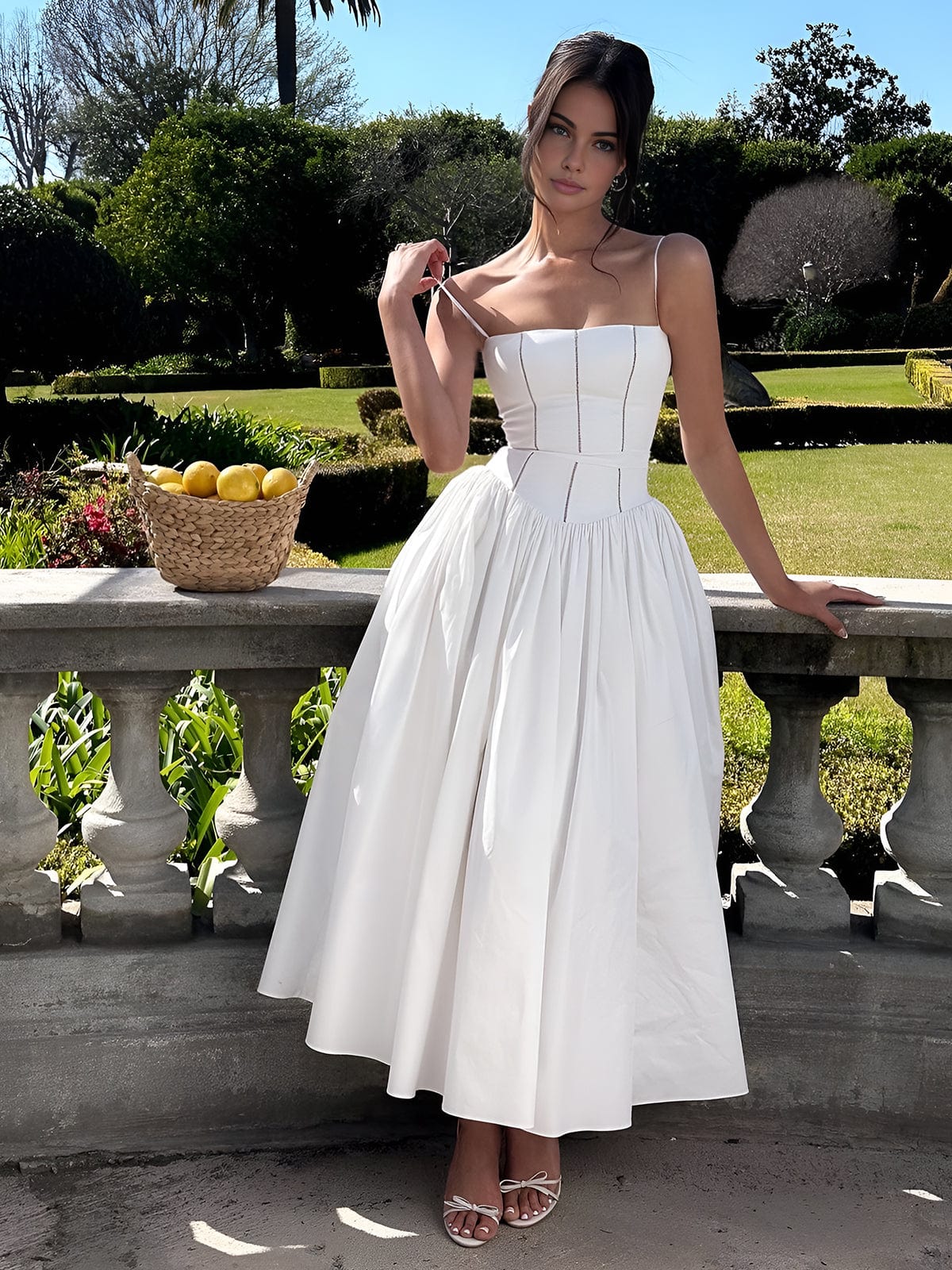 Heidi | Women’s Wedding Guest Elegant Corset Midi Dress