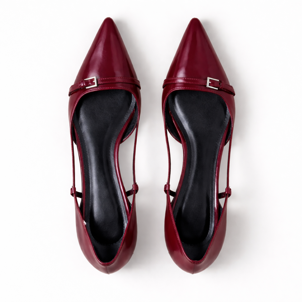 Women’s Patent Slingback Heels — Elegant Pointed Toe
