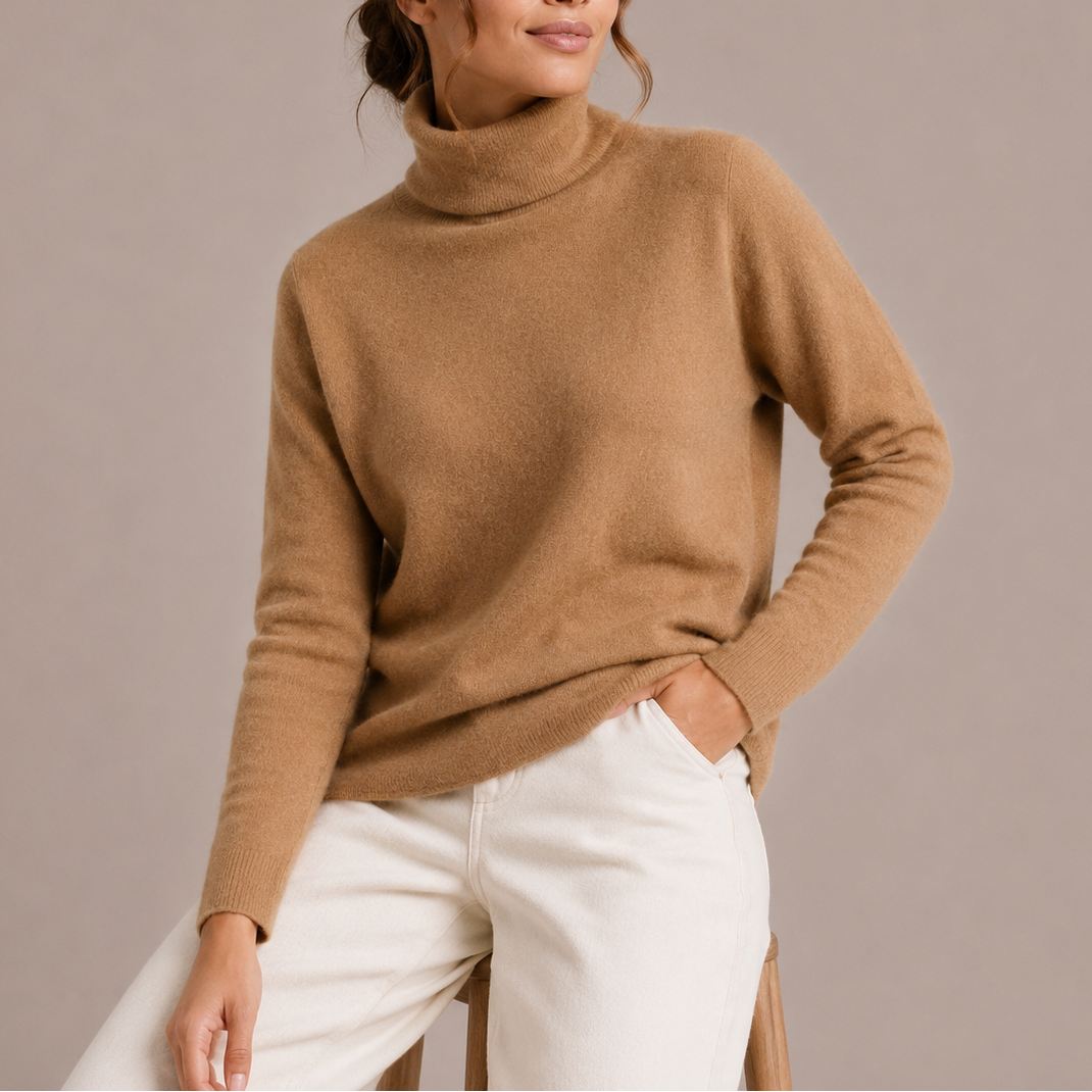 Women's Classic Turtleneck Sweater – Soft Knit Jumper