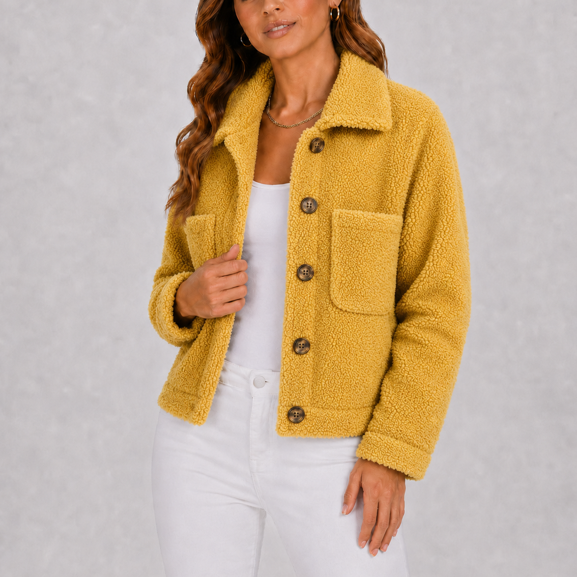 Women's Casual Knit Blazer Autumn Jacket with Pockets