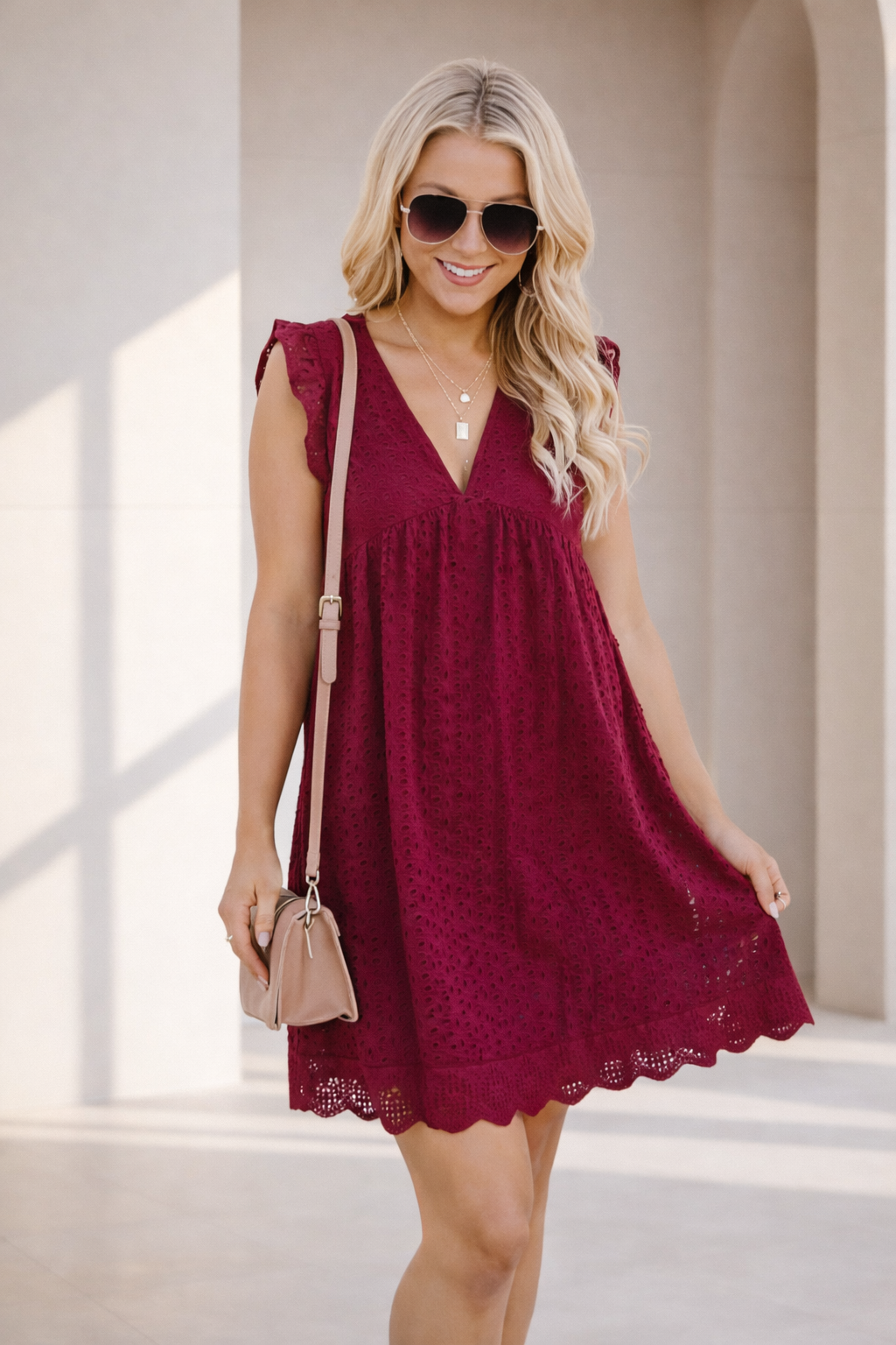Women’s V-Neck Sleeveless Mini Dress