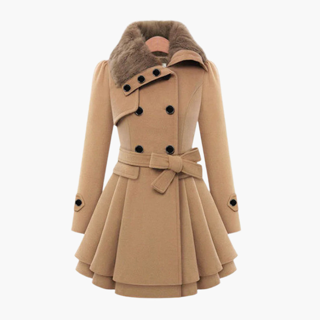 Lydia | Women’s Elegant Waist Tie Short Dress Coat