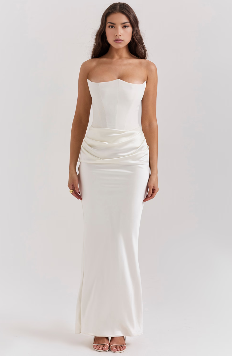 Camille | Women’s Strapless Corset Bodycon Maxi Dress