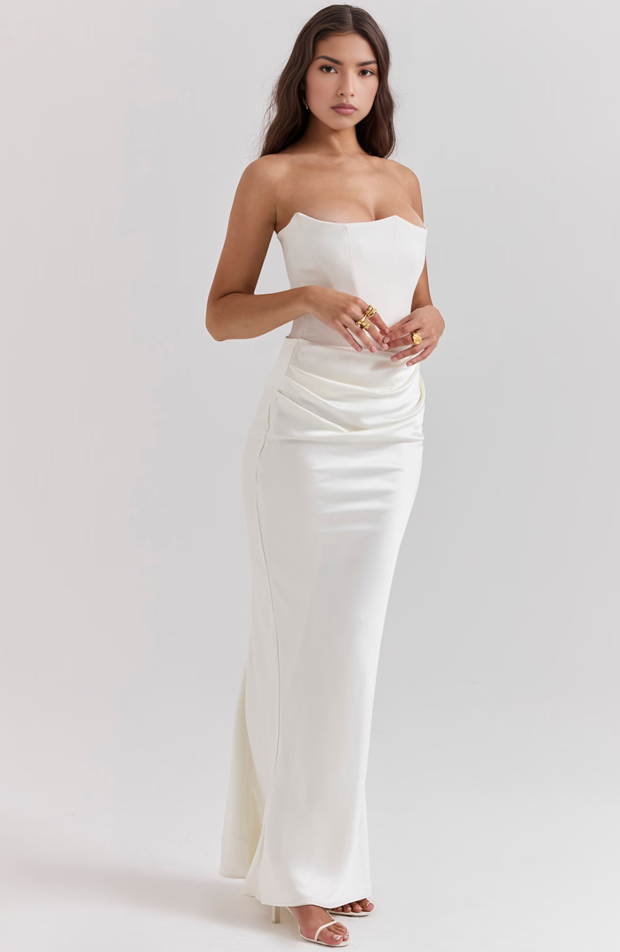 Camille | Women’s Strapless Corset Bodycon Maxi Dress