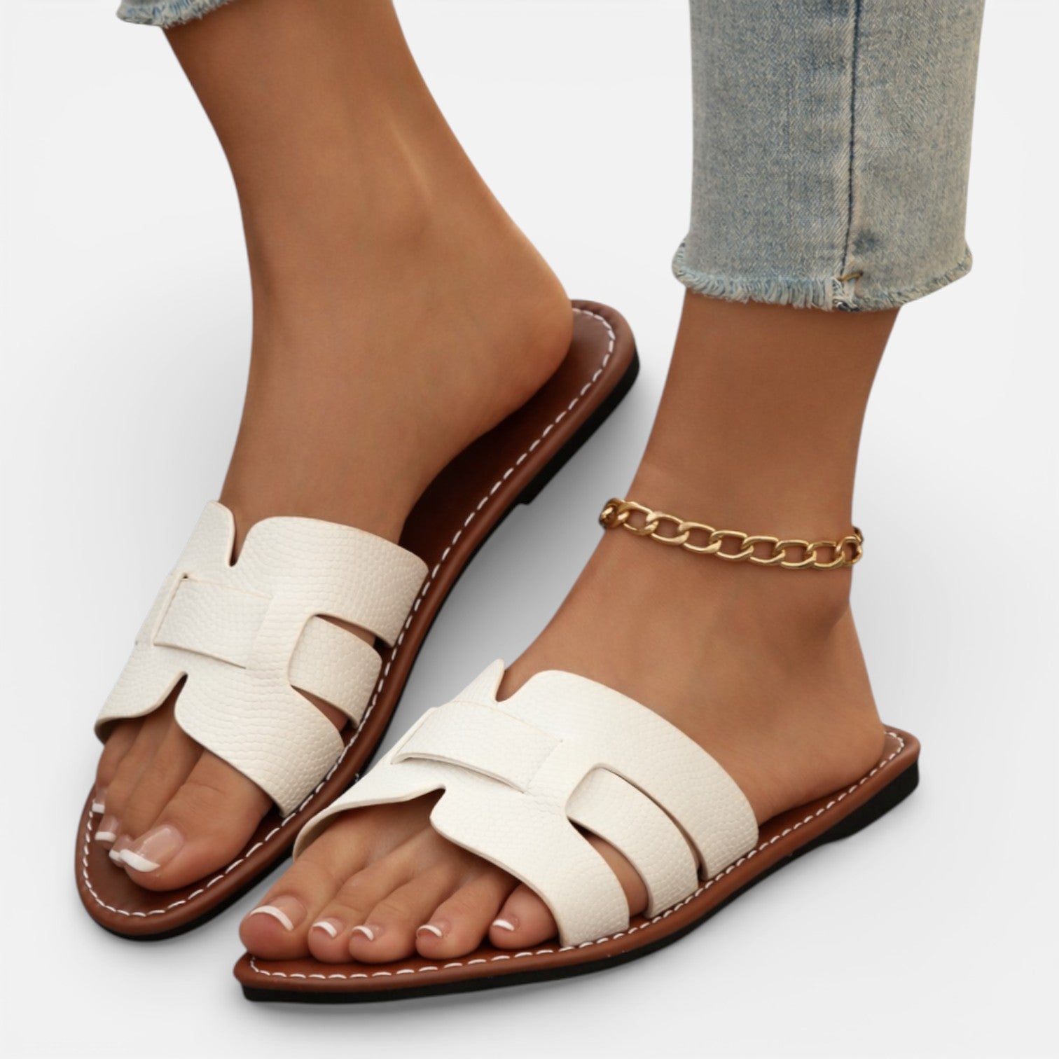 Noah | Women’s Leather Slide Sandals