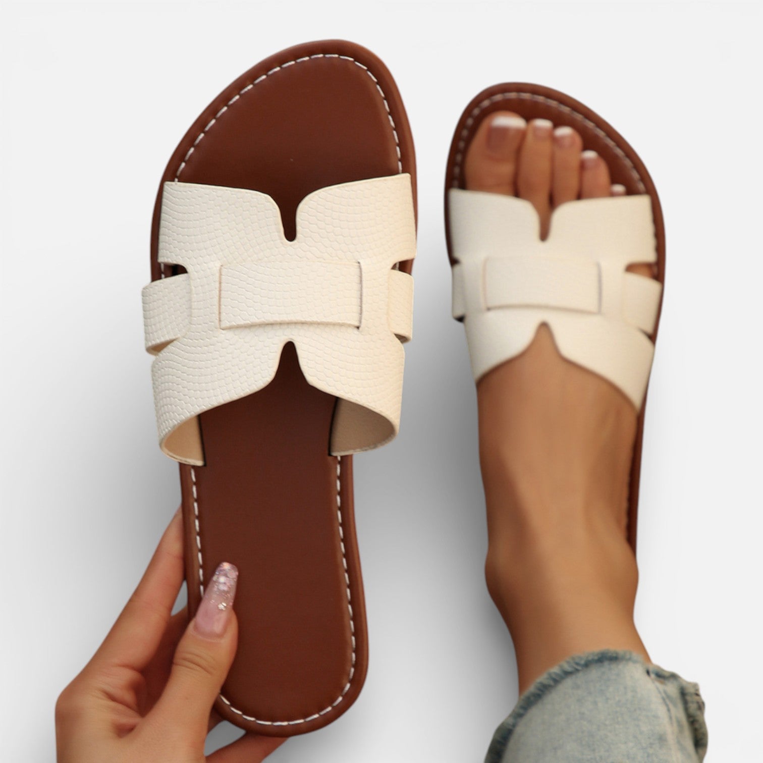 Noah | Women’s Leather Slide Sandals