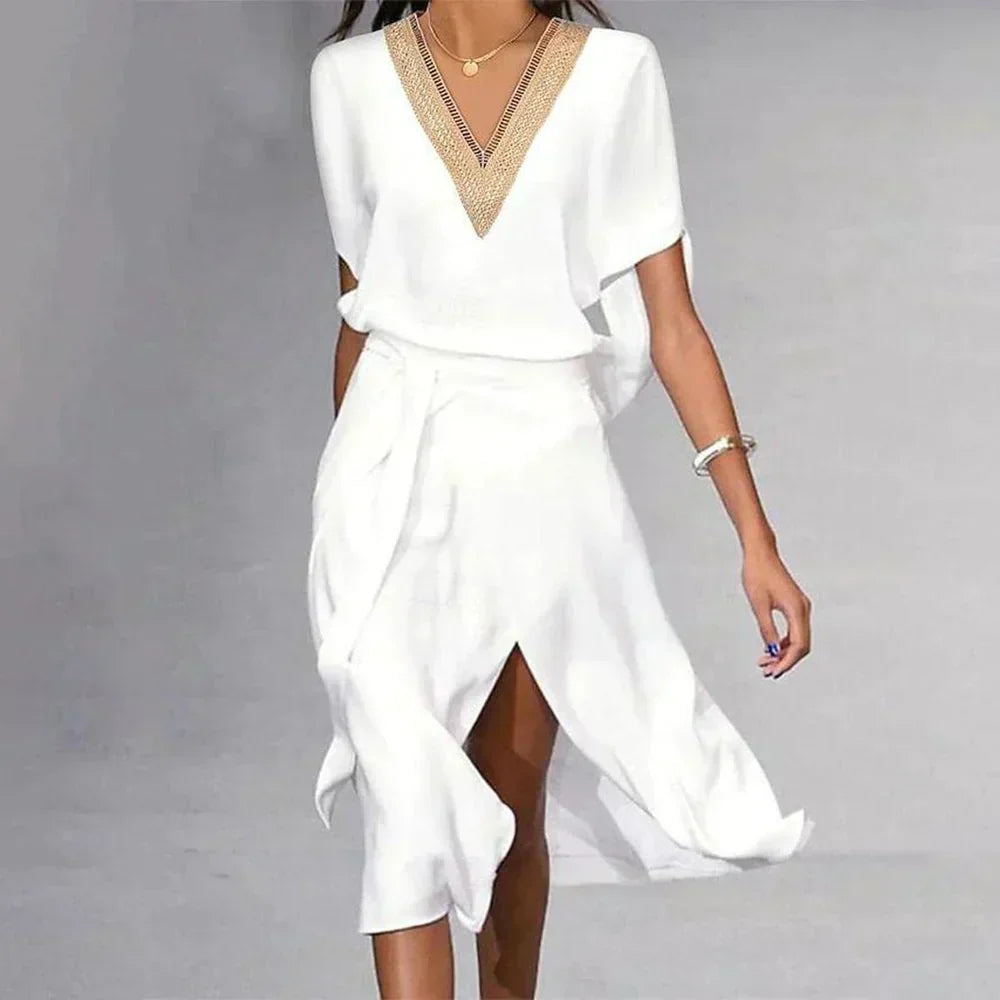 Tessa | Women’s Stylish V-Neck Wrap Midi Dress