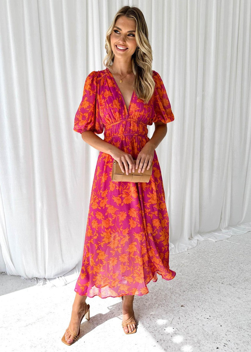 Lyra | Floral Midi Dress