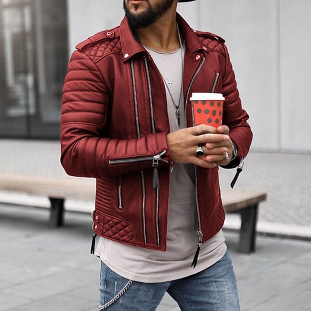 Dylan | Men’s Trendy Zip-Up Quilted Moto Jacket