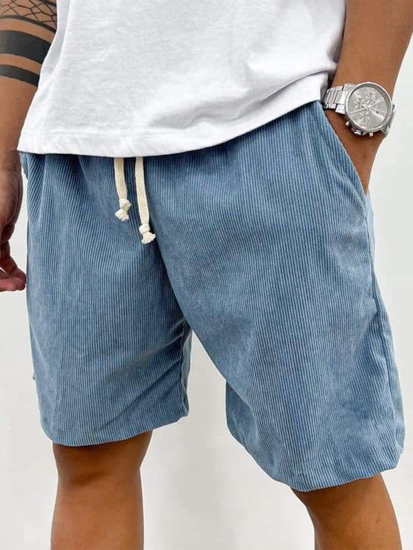 Men’s Relaxed Fit Corduroy Shorts – Soft Ribbed Texture