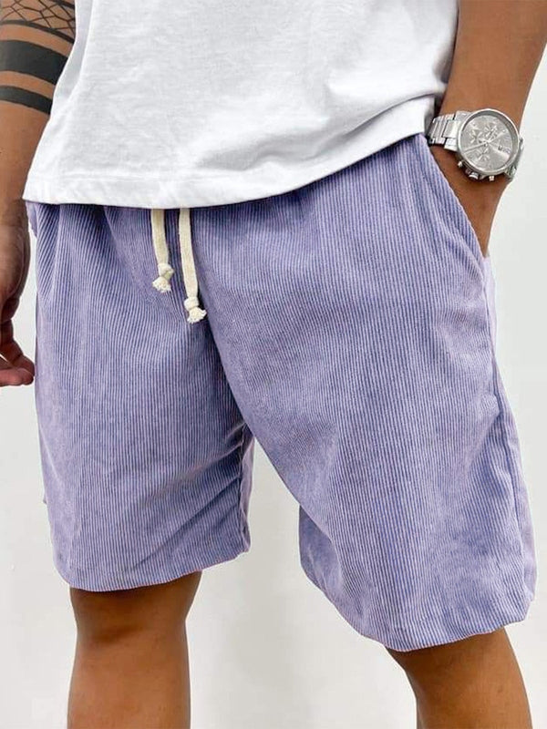 Men’s Relaxed Fit Corduroy Shorts – Soft Ribbed Texture