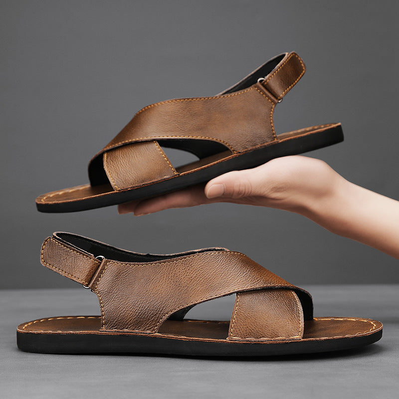 Clark Leather Slip On Sandal