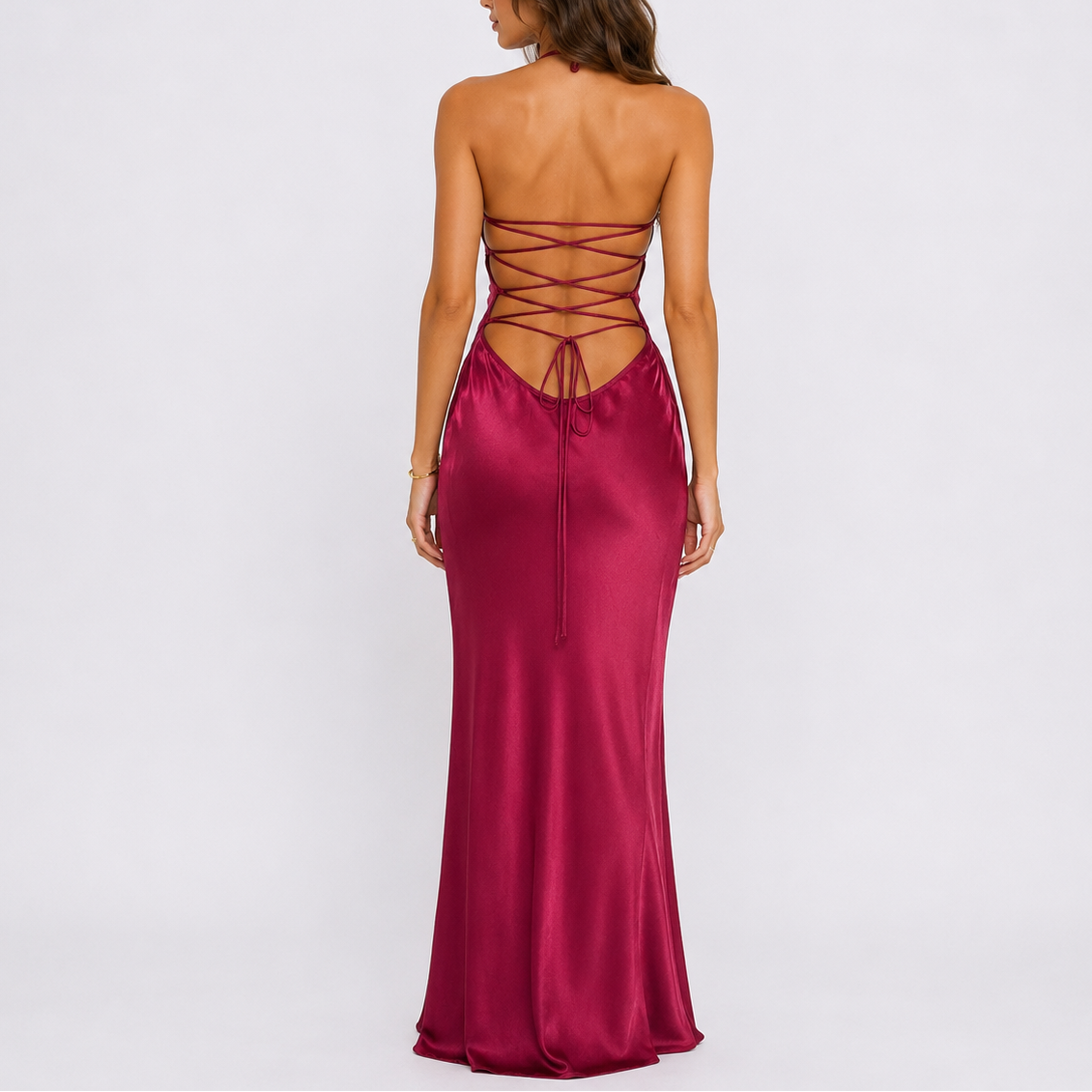 Women's Elegant Satin Maxi Dress