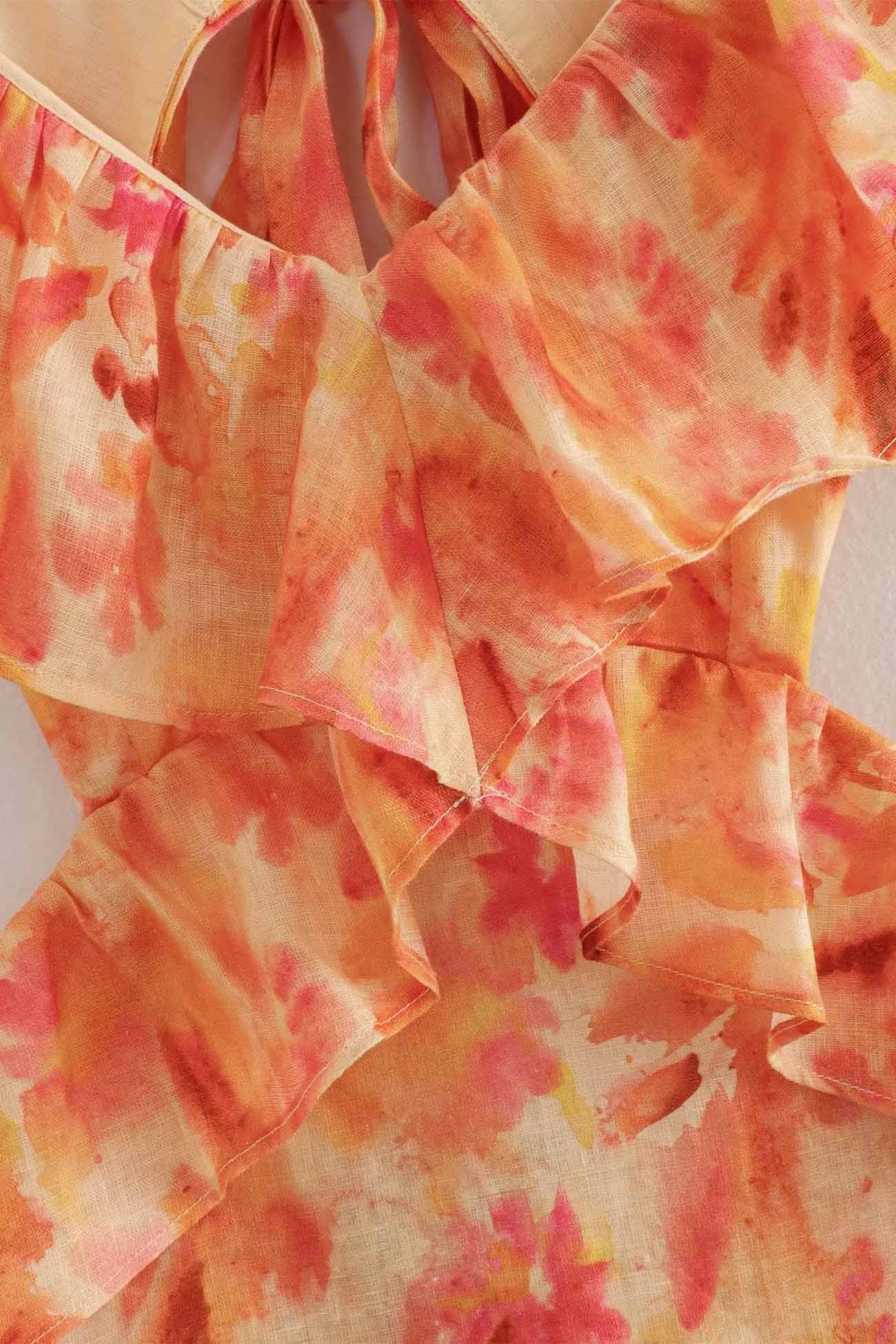 Jamie | Floral Elegant Ruffle Maxi Dress