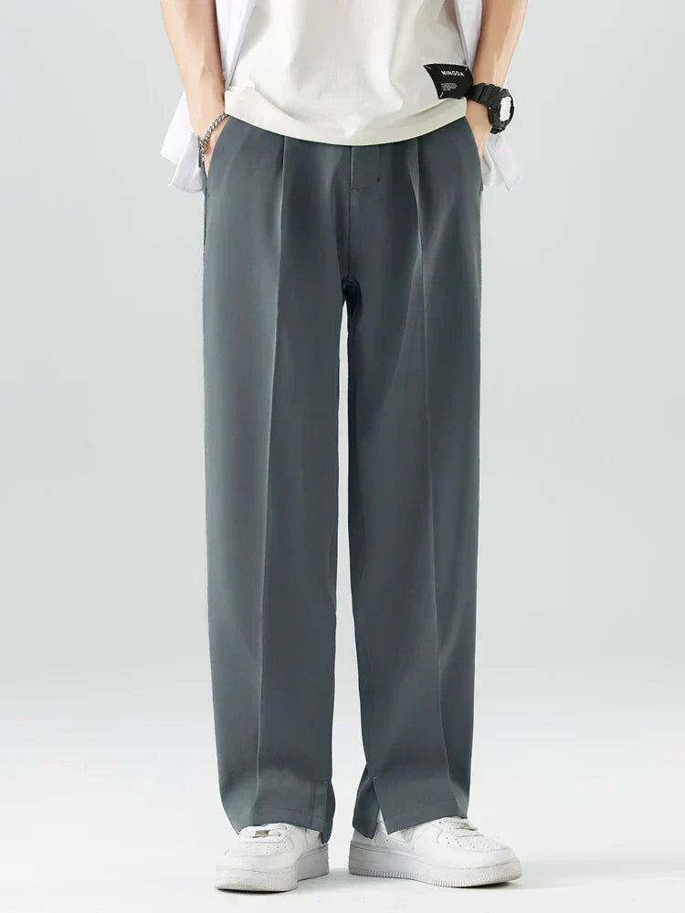 Nathan | Men Relaxed Fit Wide Leg Trousers