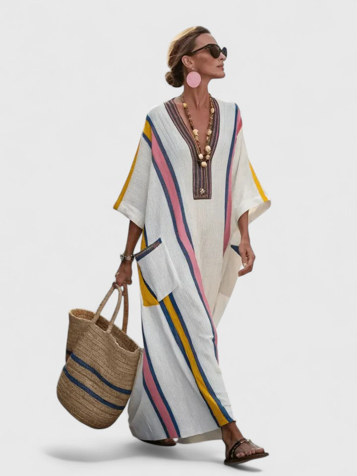 Abigail | Womens V Neck Loose Maxi Dress