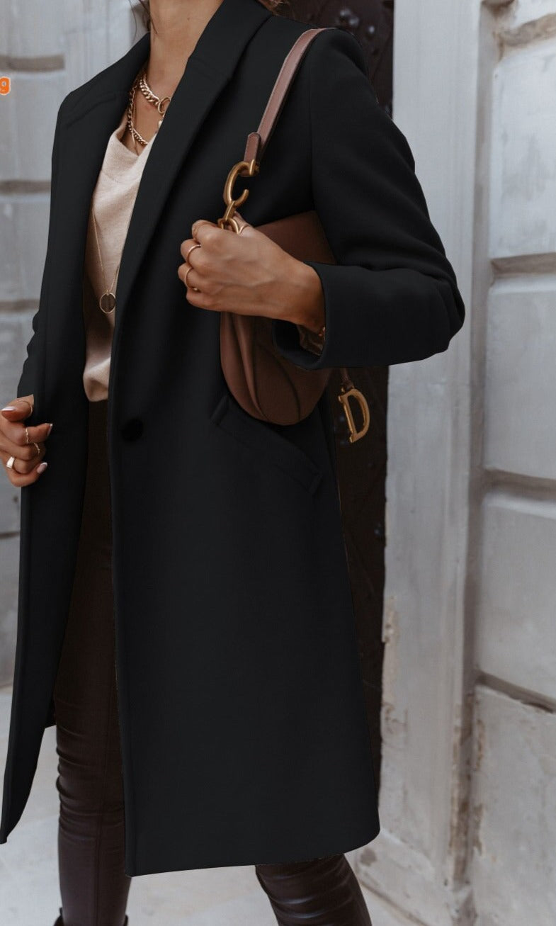 Freya | Women’s Elegant Formal Button Front Coat
