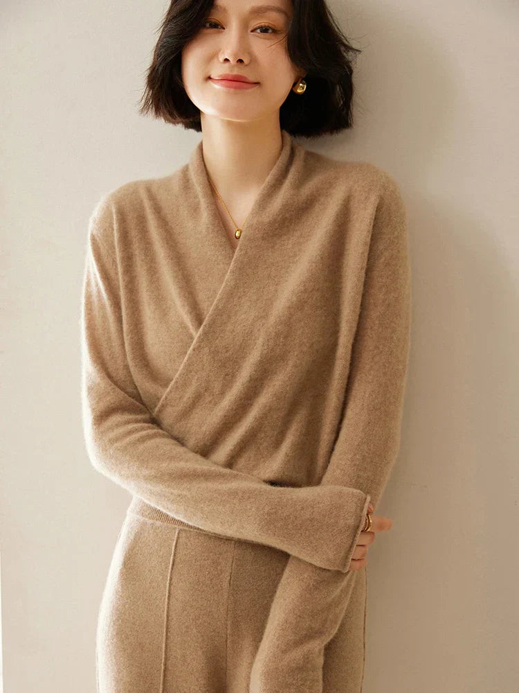 Kate | Women’s Elegant Wrap Crossover Chic Sweater