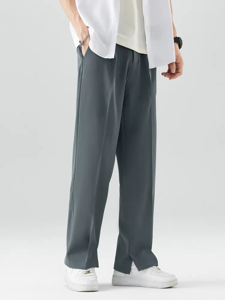 Nathan | Men Relaxed Fit Wide Leg Trousers