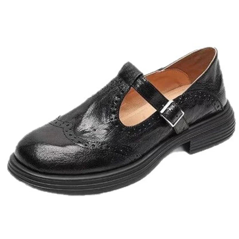 Clara | Classic Women’s Leather T-Strap Shoes