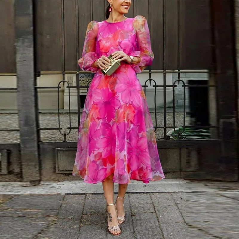 Taren | Women Wedding Guest Dress Formal Floral Midi Dress