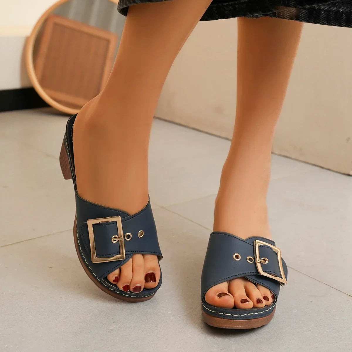 Noah™ | Orthopedic Buckle Platform Sandals