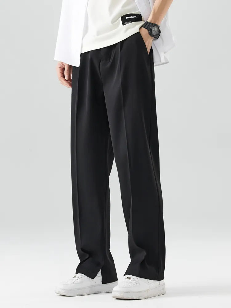 Nathan | Men Relaxed Fit Wide Leg Trousers