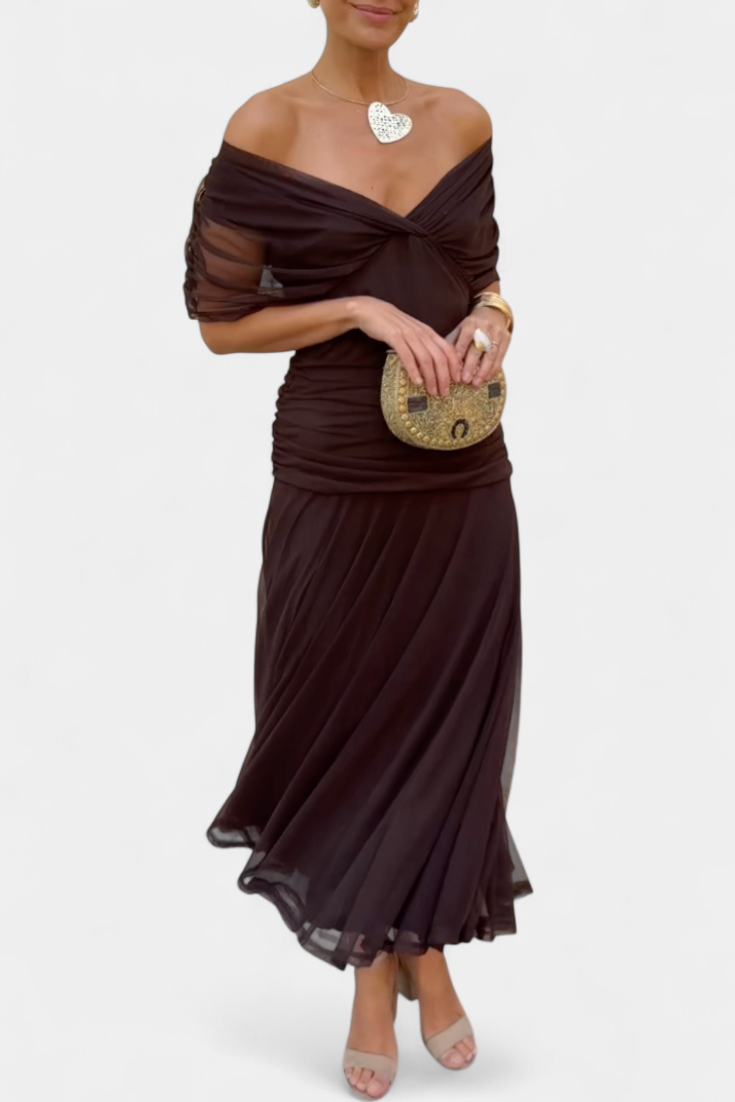 Jessica | Womens Off Shoulder Elegant Evening Dress